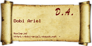 Dobi Ariel névjegykártya
